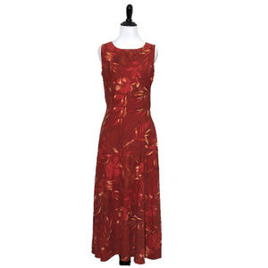 Beautiful red silk sleeveless dress